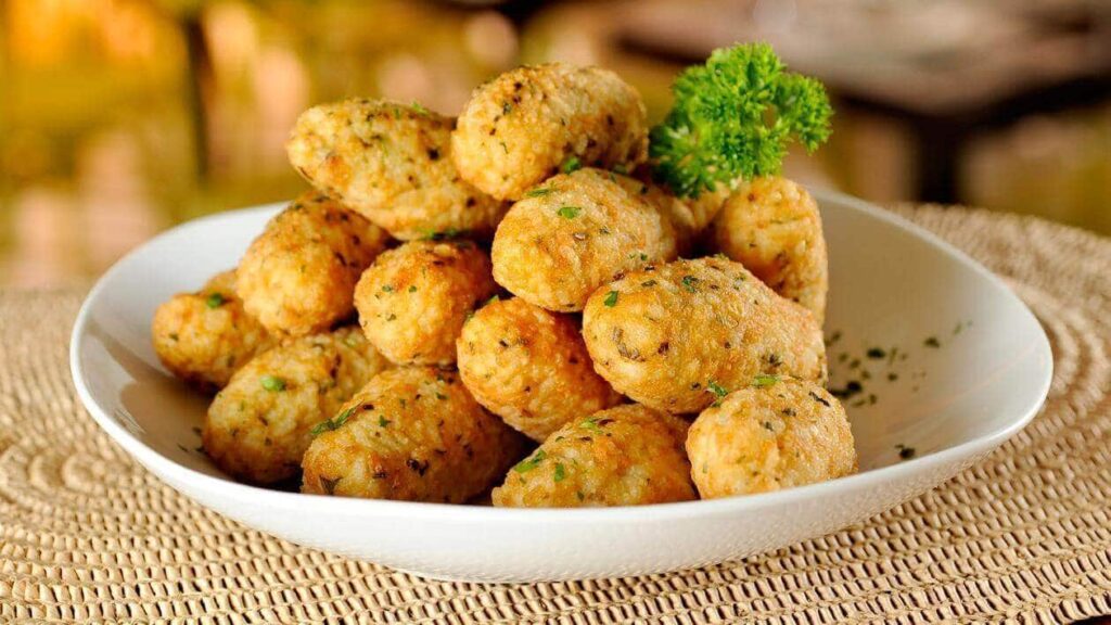 bolinho de arroz vegano
