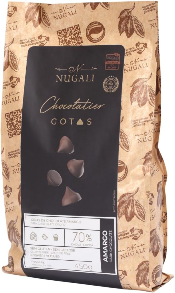 Chocolate Gotas Amargo Funcional 70% - Nugali